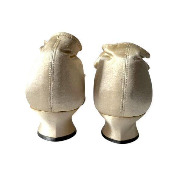 Antique Victorian Satin Strap Shoes by R.H. Fyfe – Circa 1890s, Bridal or Evenin - Picture 8 of 15